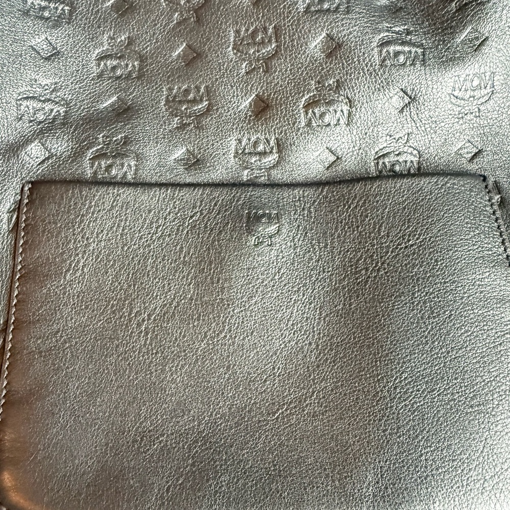 MCM Black Leather Crossbody Bag with Cream Accent - Picture 15 of 17